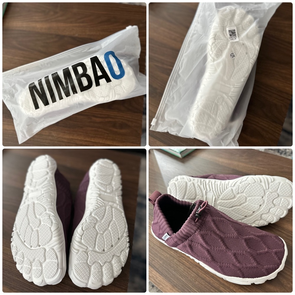 Nimbao Women's Slip-On Athletic Shoes in Plum - Lightweight Everyday Sneakers